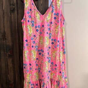 LILLY PULITZER Camilla Swing Dress-Prosecco Pink Tigress Garden